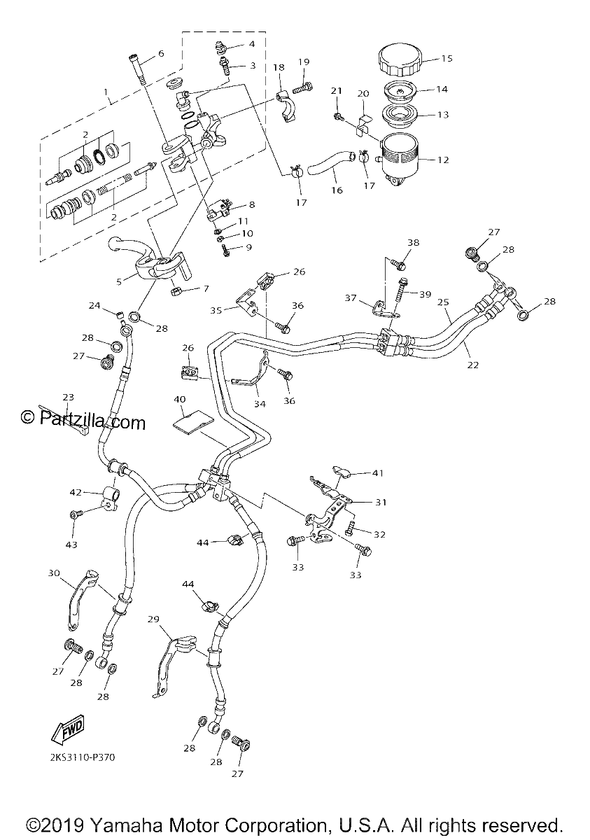 Diagrama de FRONT MASTER CYLINDER