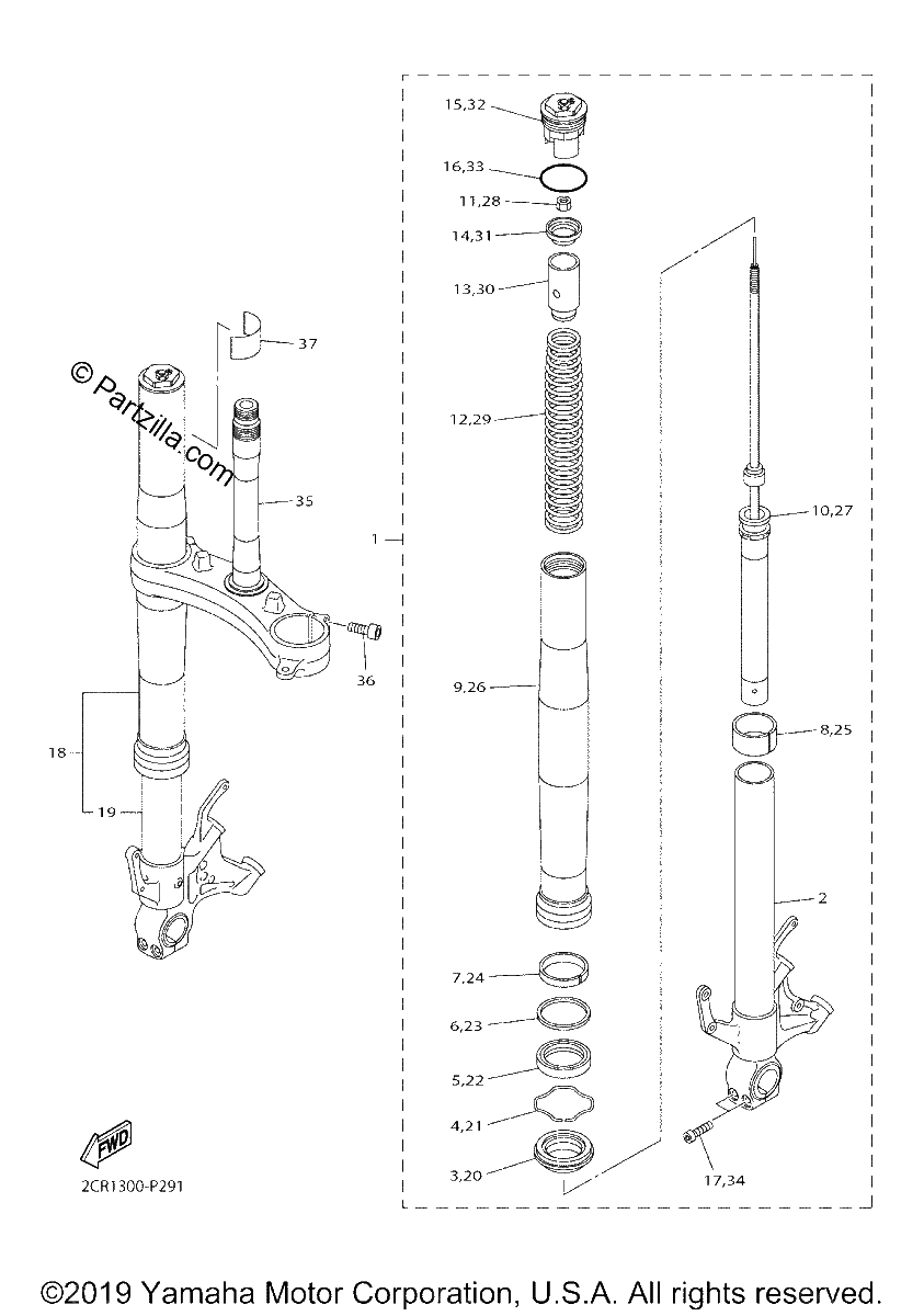 Diagrama de FRONT FORK