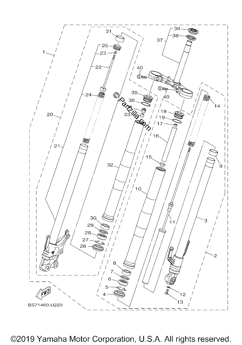 Diagrama de FRONT FORK