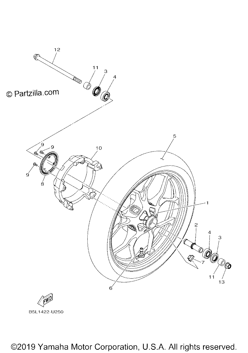 Diagrama de FRONT WHEEL