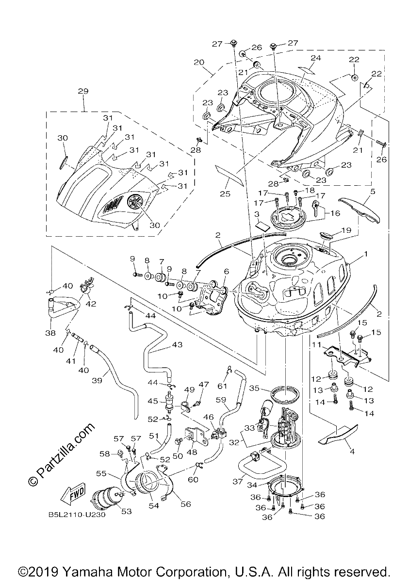 Diagrama de FUEL TANK