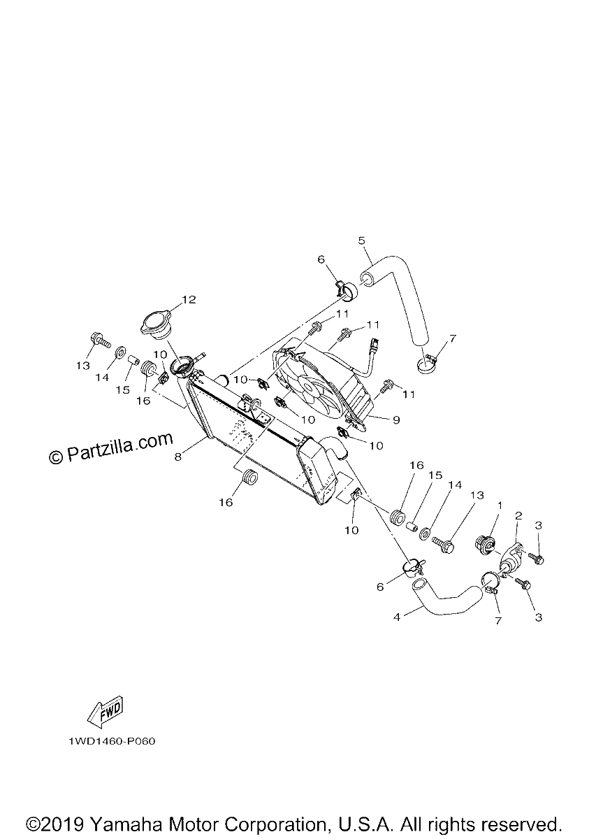 Diagrama de RADIATOR HOSE