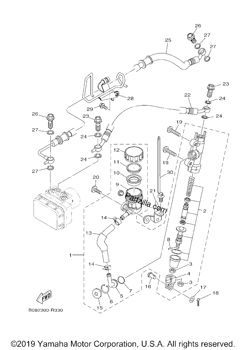 Diagrama de REAR MASTER CYLINDER