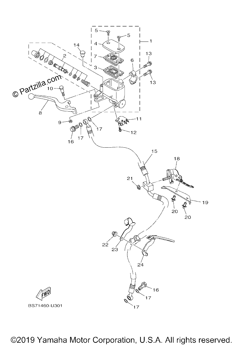 Diagrama de FRONT MASTER CYLINDER