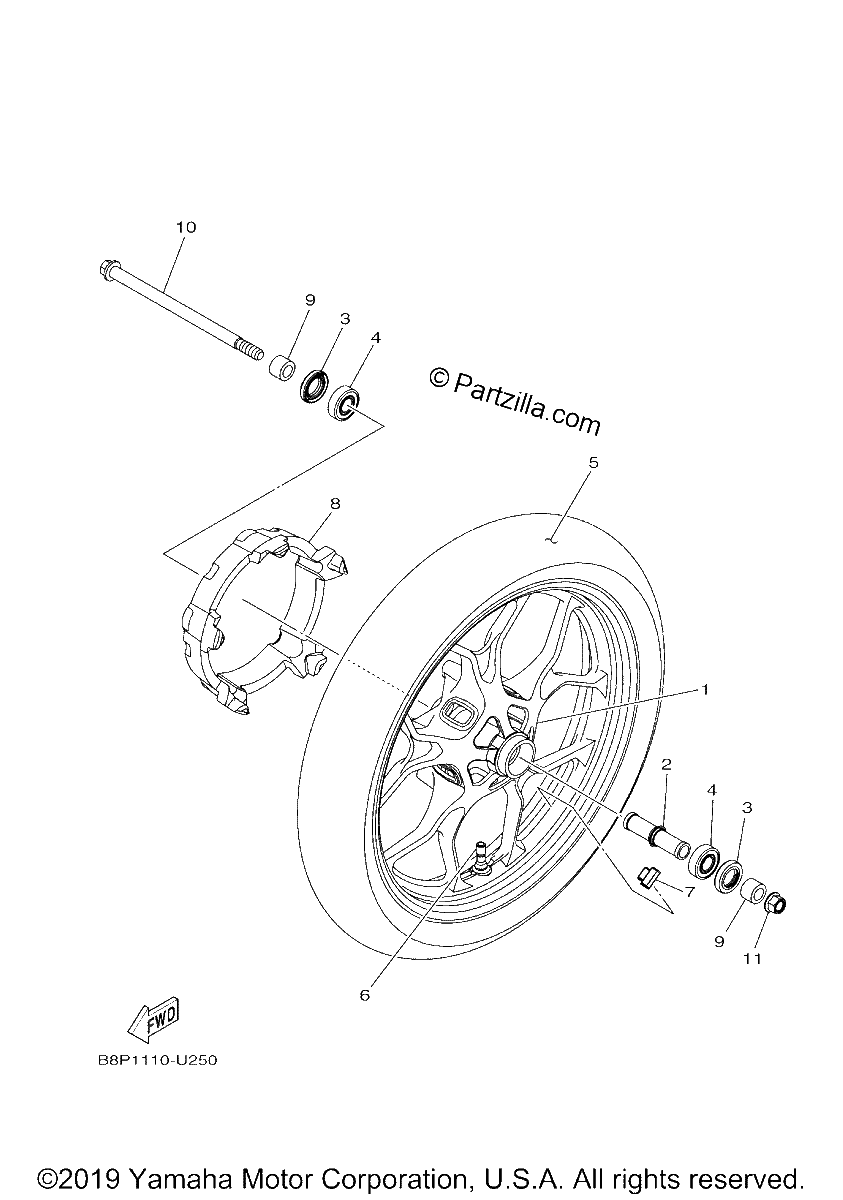 Diagrama de FRONT WHEEL