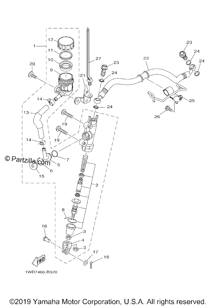 Diagrama de REAR MASTER CYLINDER