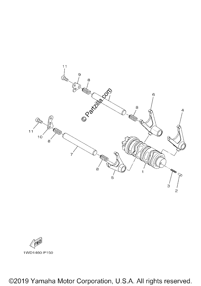 Diagrama de SHIFT CAM FORK