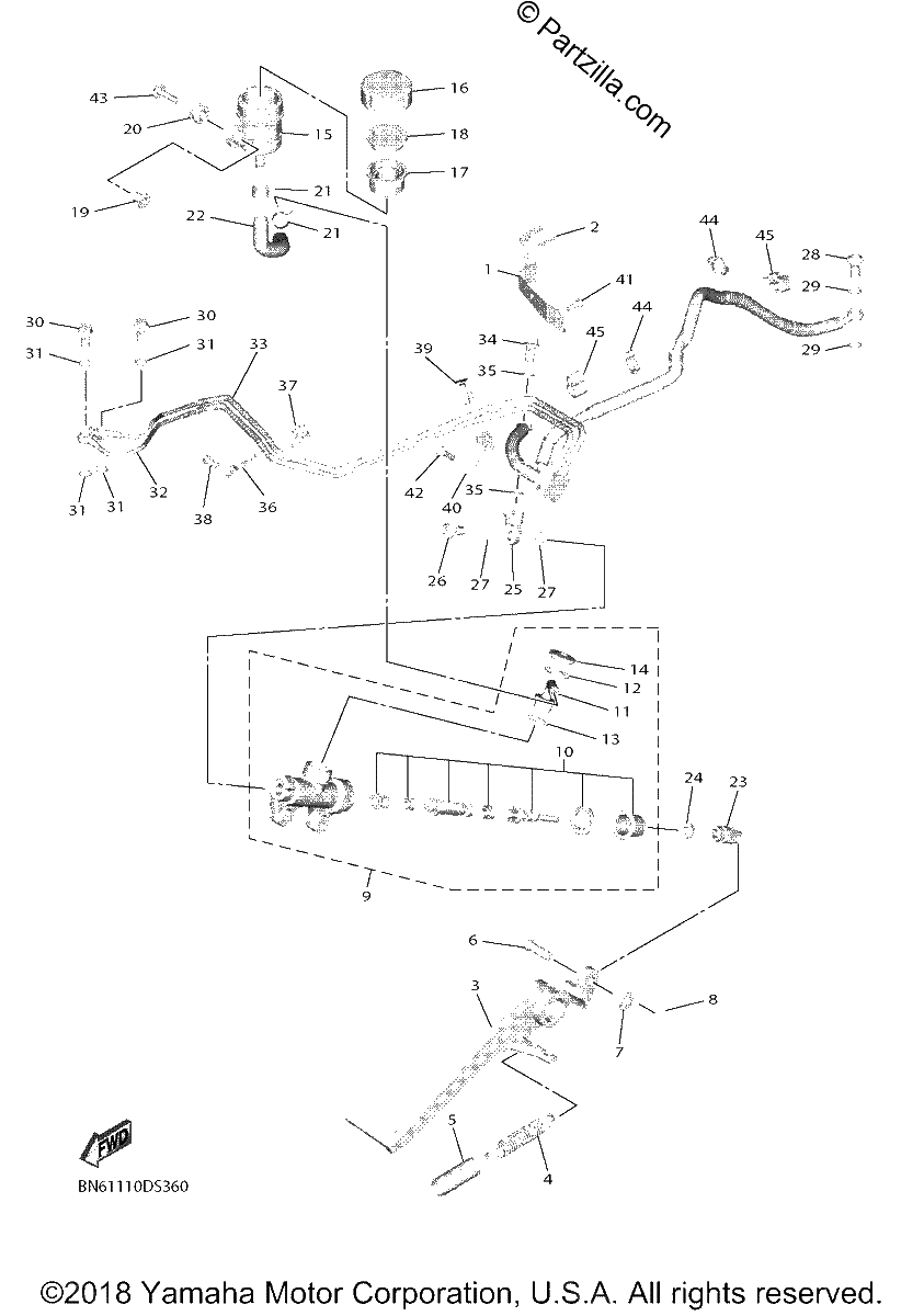 Diagrama de REAR MASTER CYLINDER