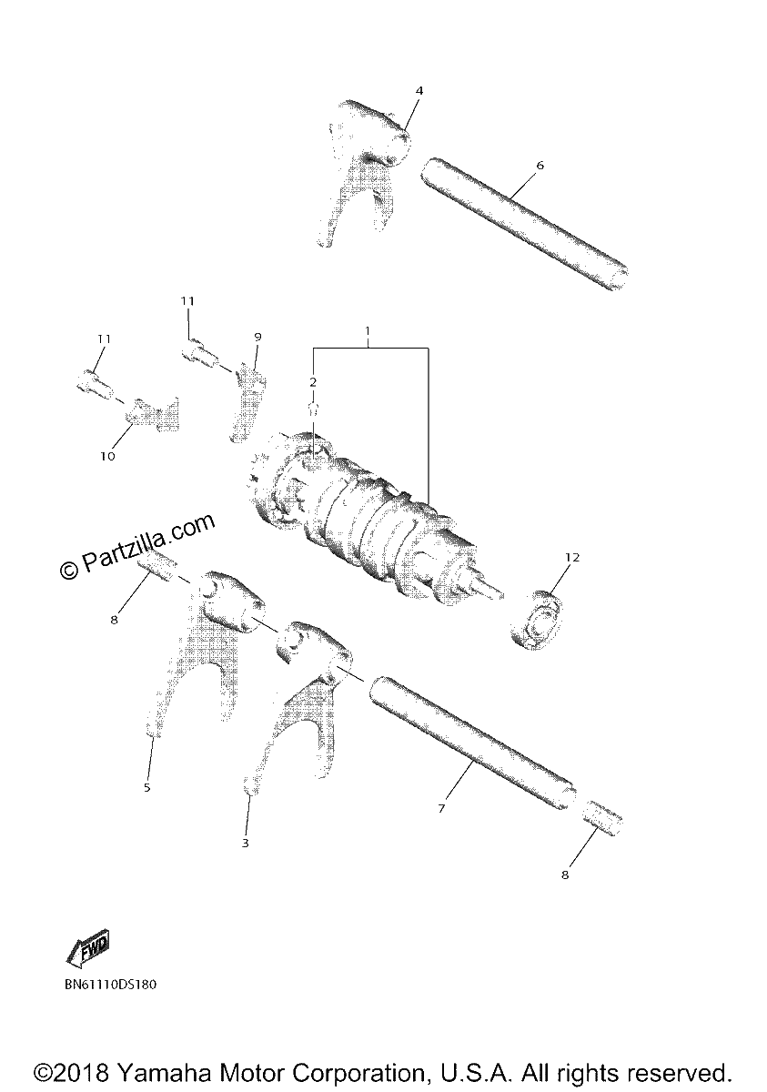 Diagrama de SHIFT CAM FORK