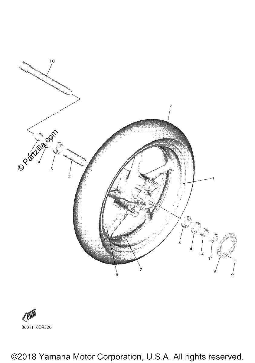 Diagrama de FRONT WHEEL