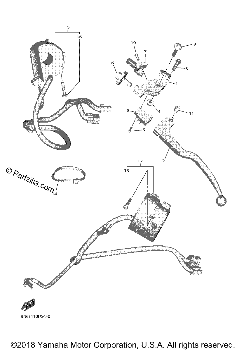 Diagrama de HANDLE SWITCH LEVER