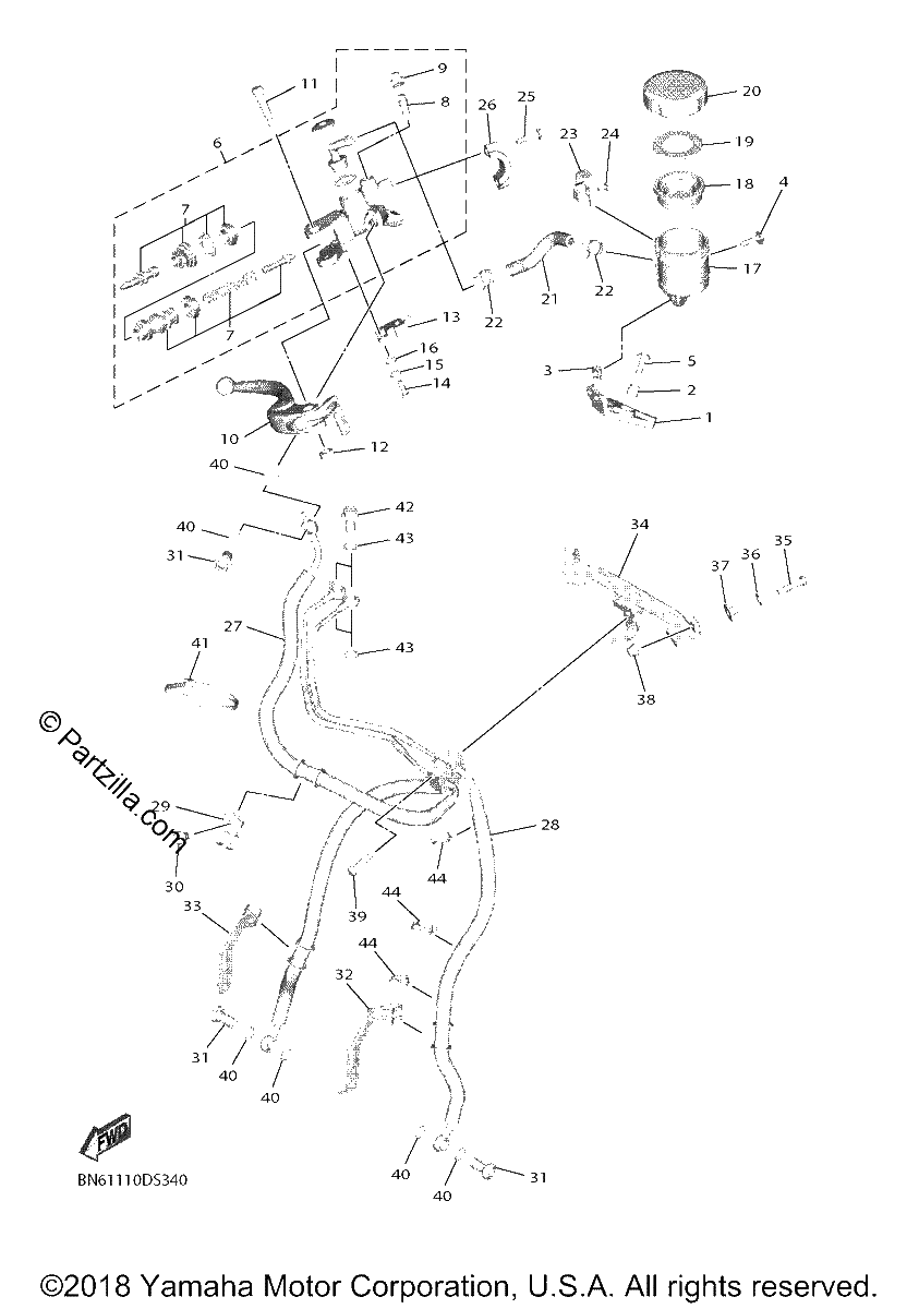 Diagrama de FRONT MASTER CYLINDER