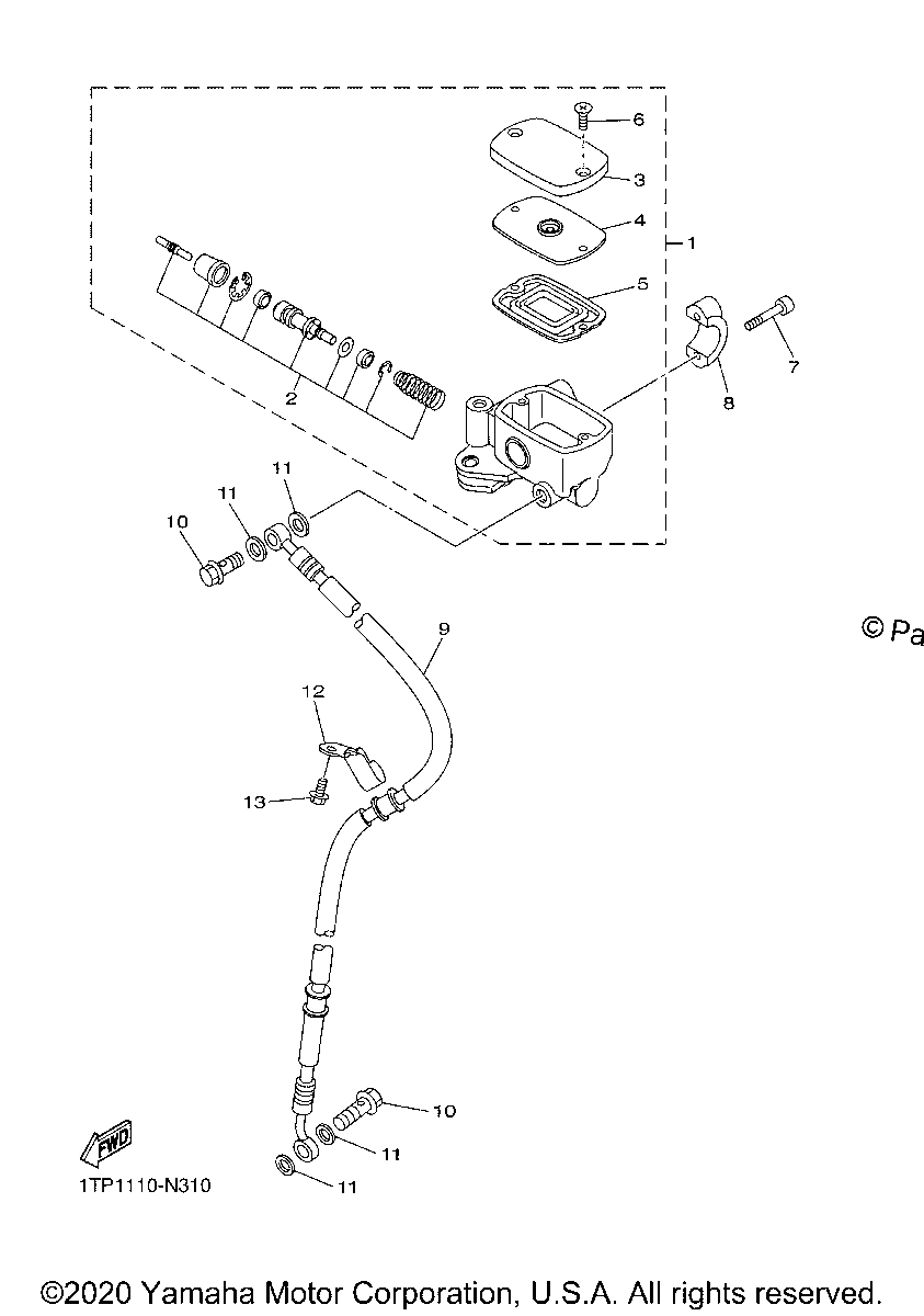 Diagrama de FRONT MASTER CYLINDER
