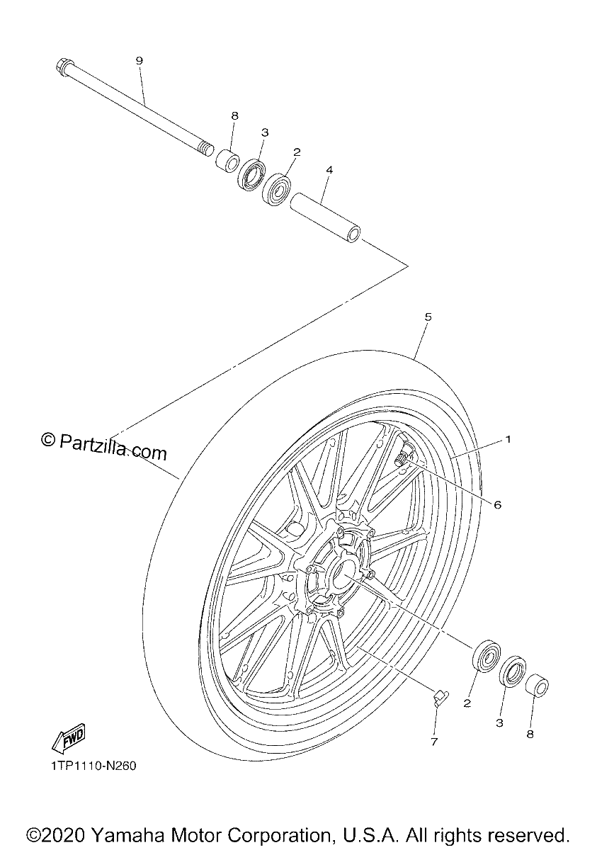 Diagrama de FRONT WHEEL