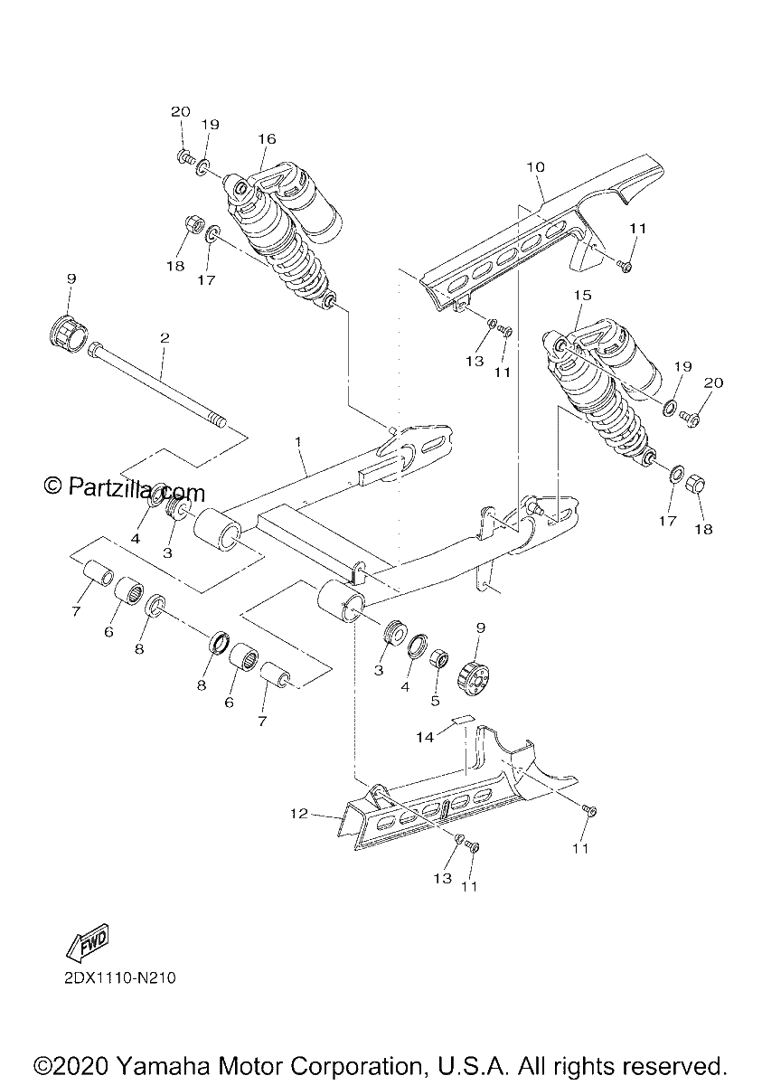 Diagrama de REAR ARM SUSPENSION