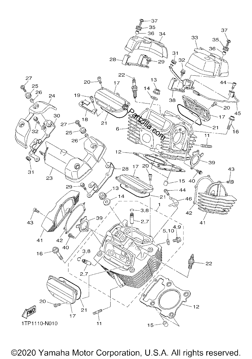 Diagrama de CYLINDER HEAD