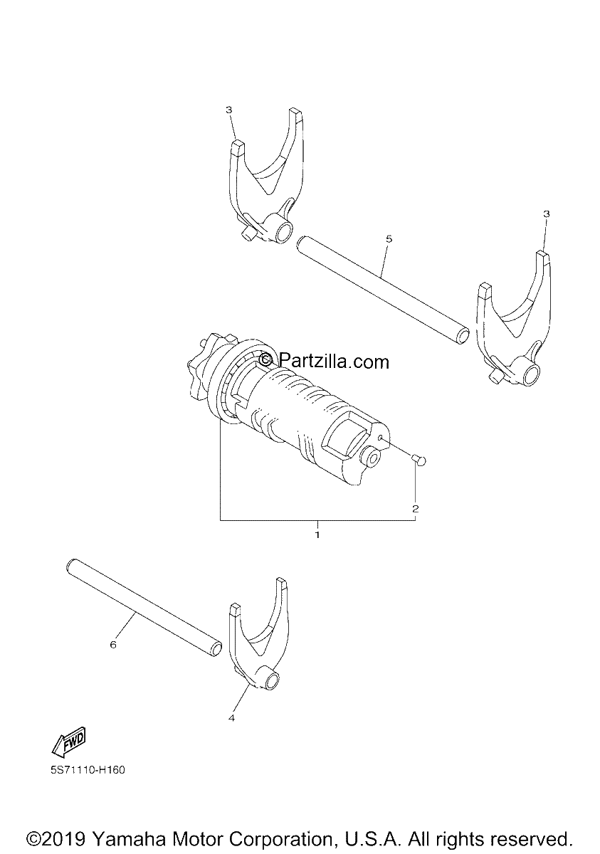 Diagrama de SHIFT CAM FORK