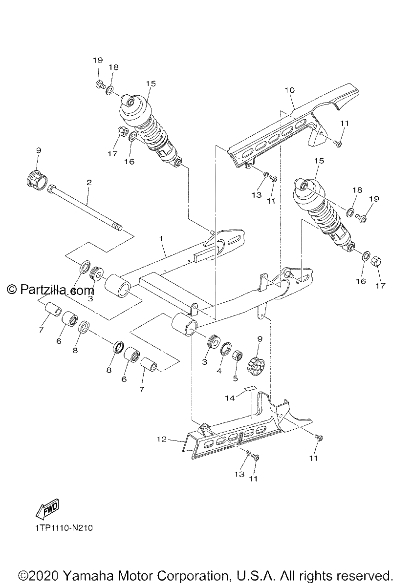 Diagrama de REAR ARM SUSPENSION