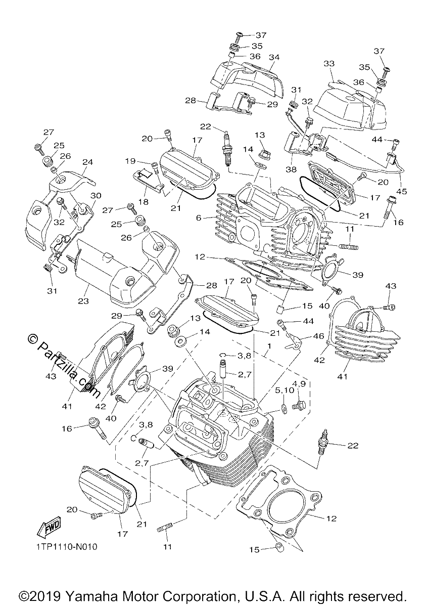 Diagrama de CYLINDER HEAD