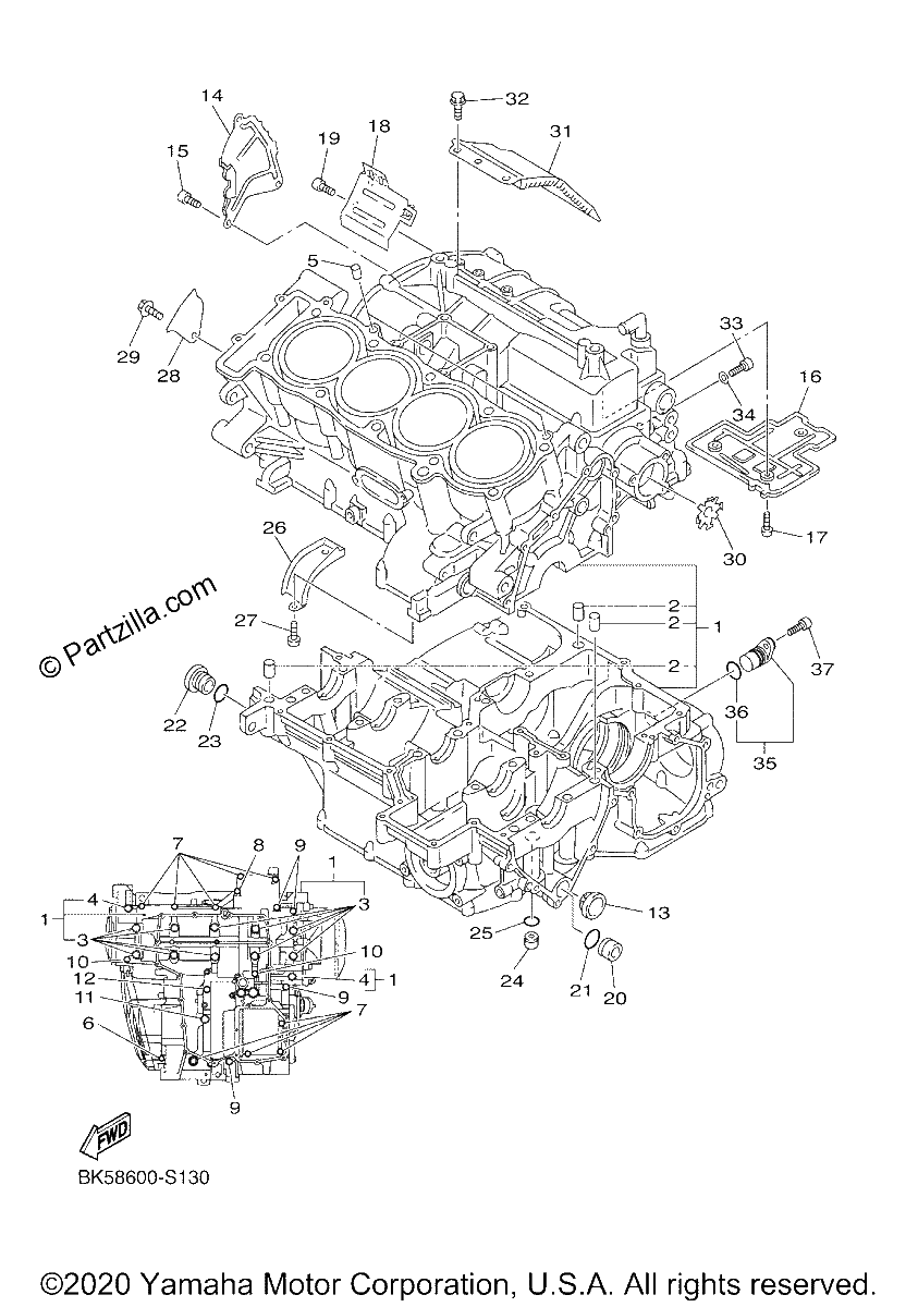 Diagrama de CRANKCASE