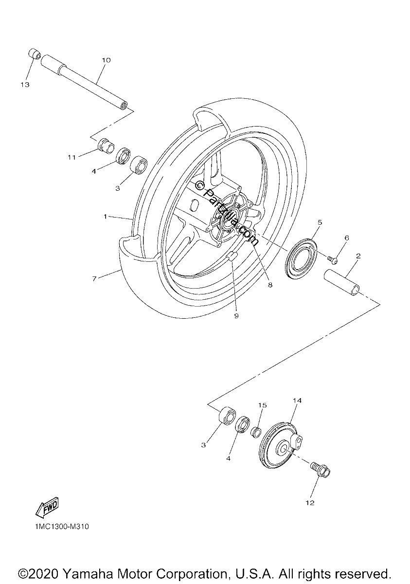 Diagrama de FRONT WHEEL