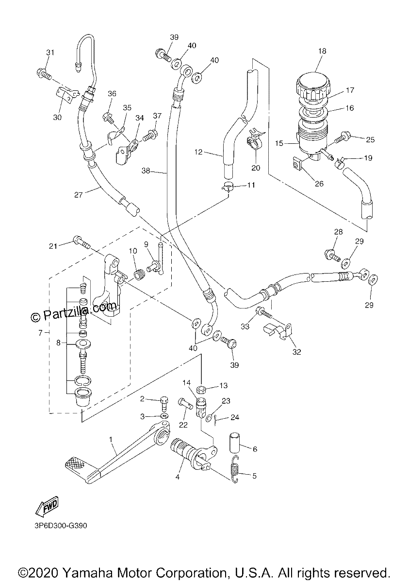 Diagrama de REAR MASTER CYLINDER