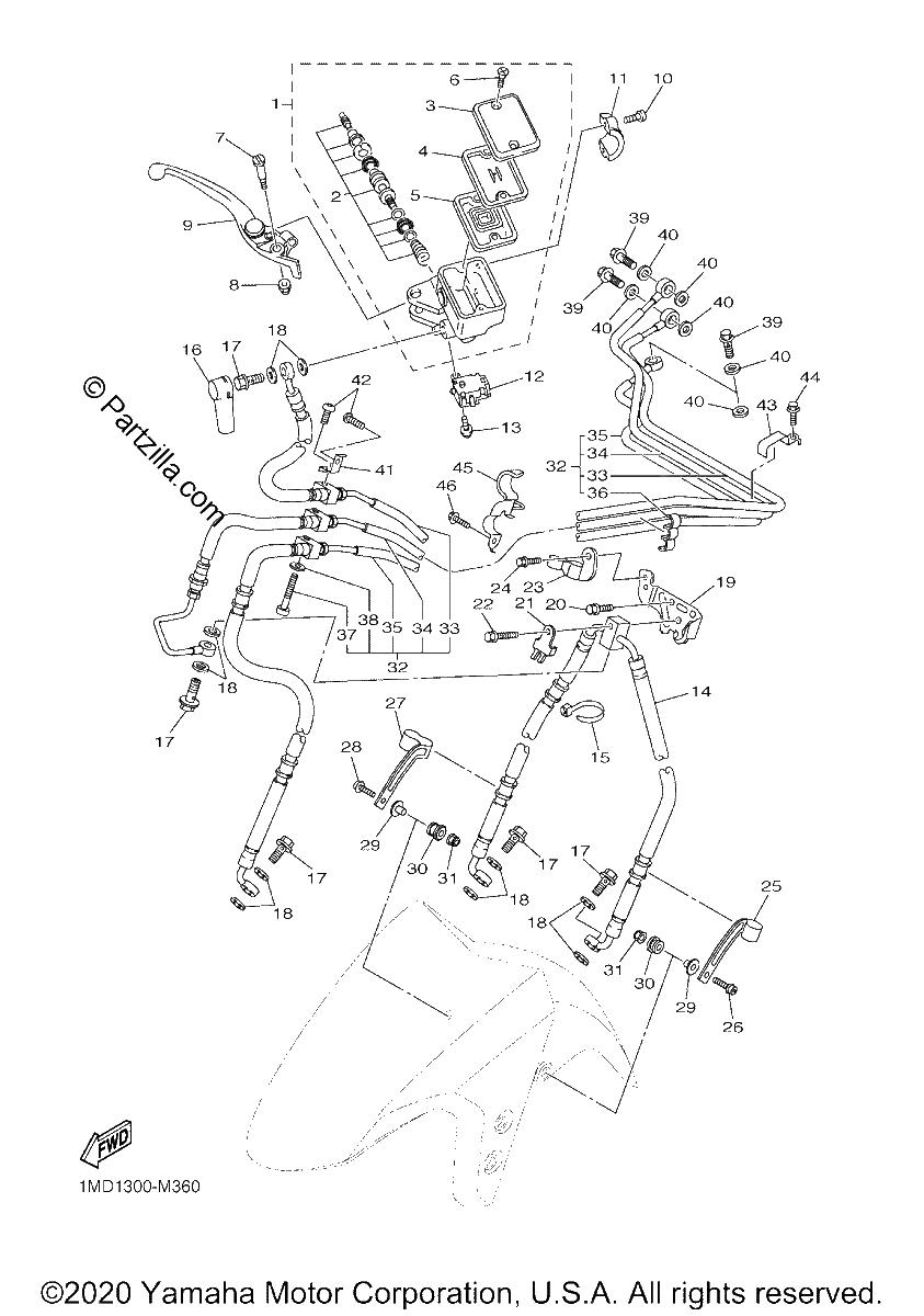 Diagrama de FRONT MASTER CYLINDER