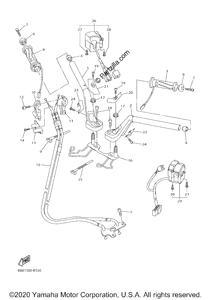 Diagrama de STEERING HANDLE CABLE