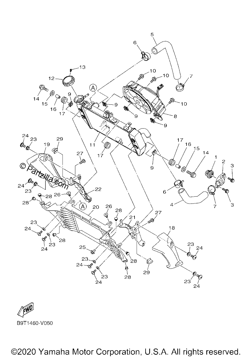 Diagrama de RADIATOR HOSE