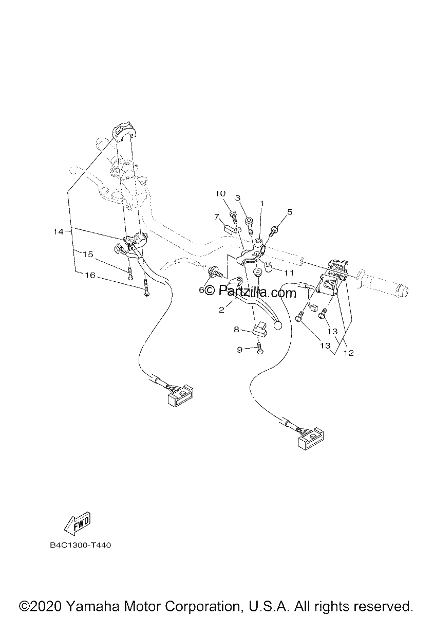 Diagrama de HANDLE SWITCH LEVER