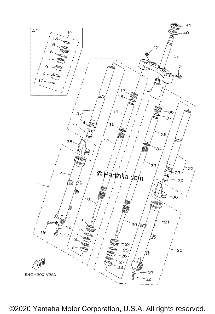 Diagrama de FRONT FORK