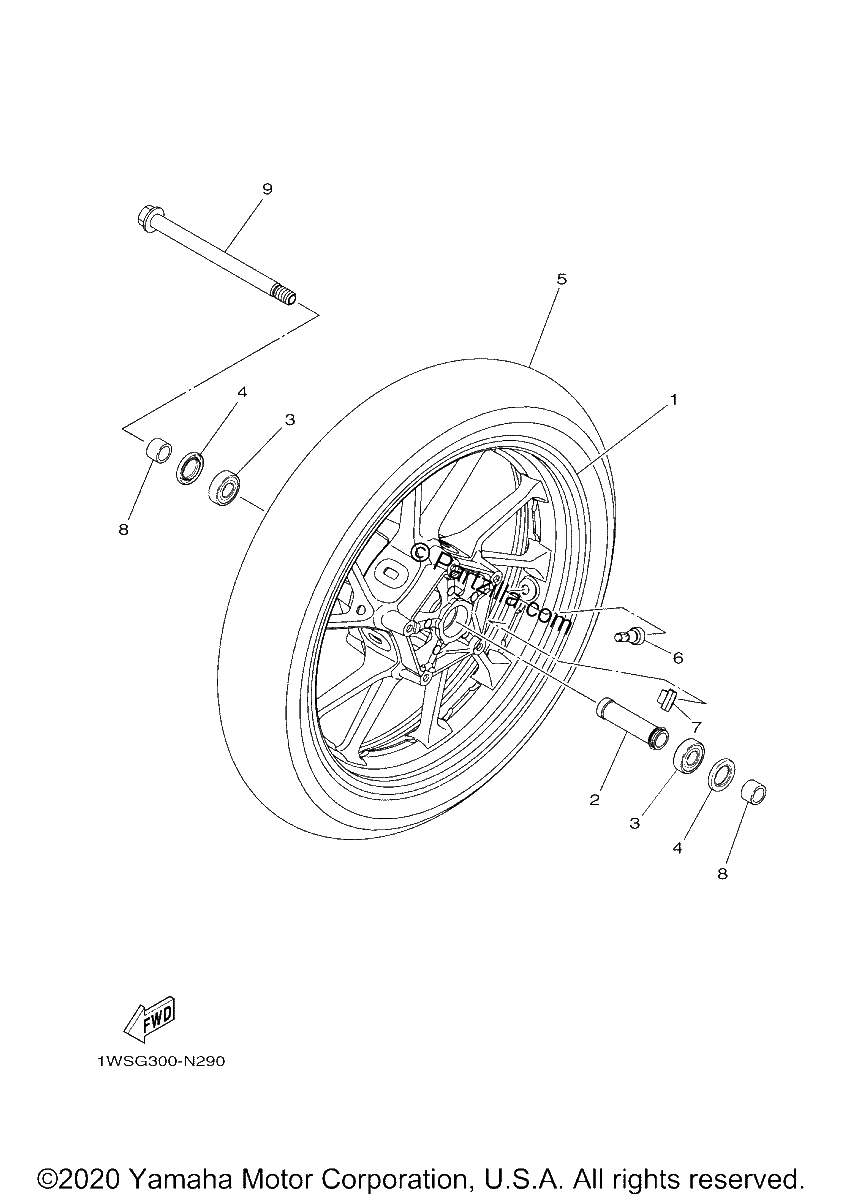 Diagrama de FRONT WHEEL