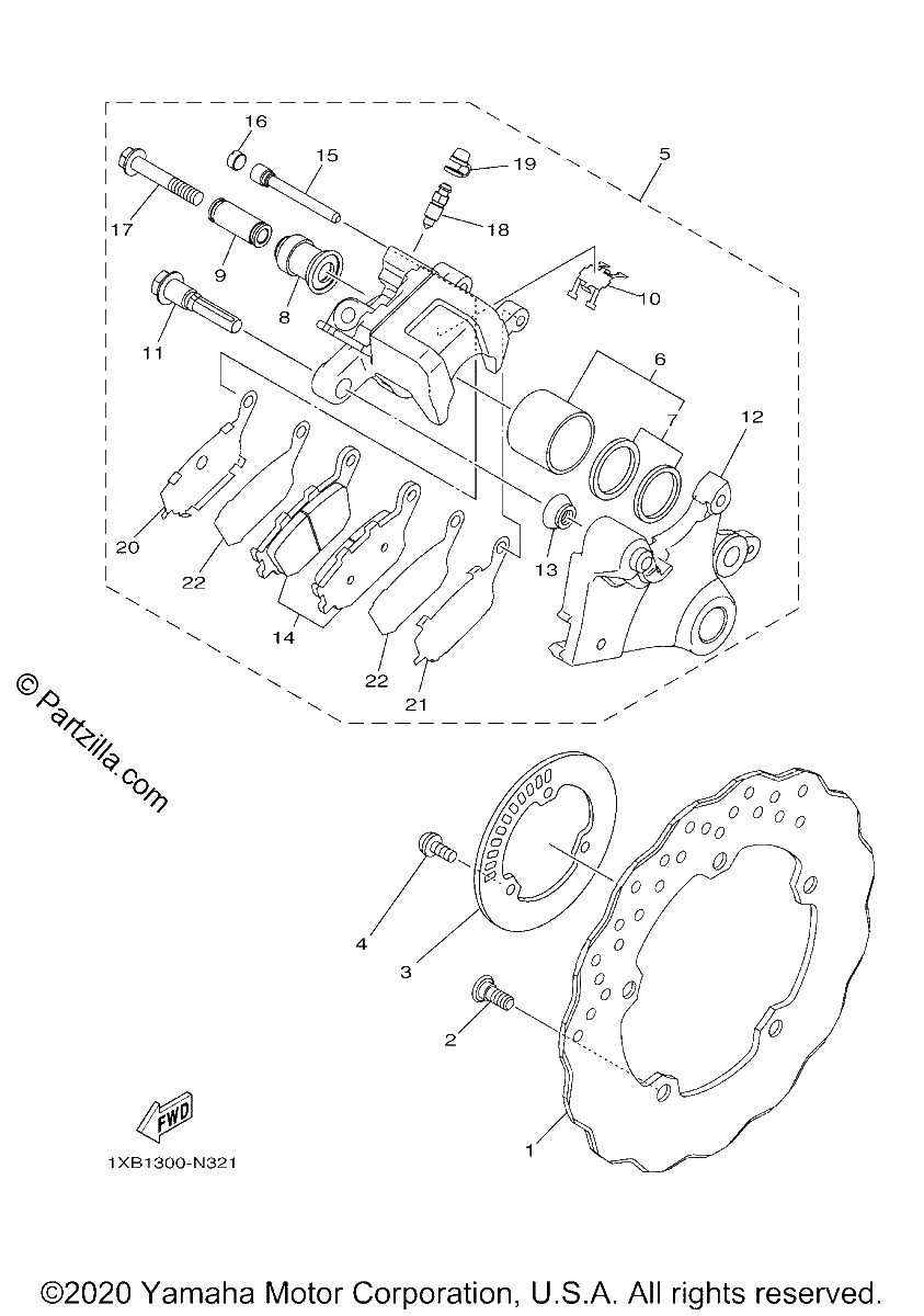 Diagrama de REAR BRAKE CALIPER