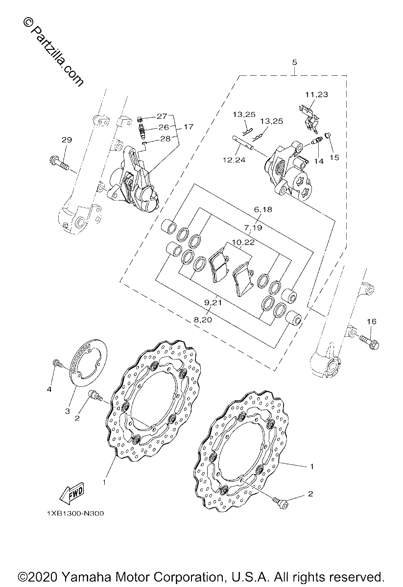 Diagrama de FRONT BRAKE CALIPER
