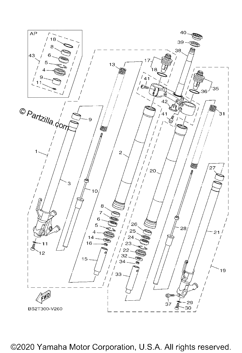 Diagrama de FRONT FORK