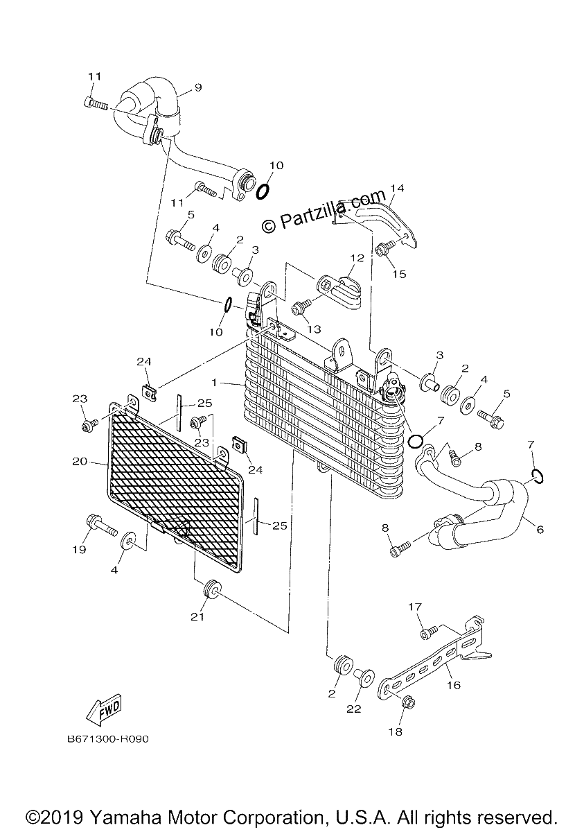 Diagrama de OIL COOLER