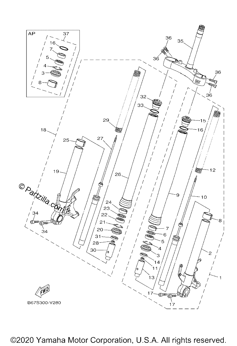 Diagrama de FRONT FORK
