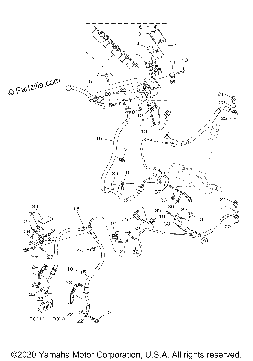Diagrama de FRONT MASTER CYLINDER