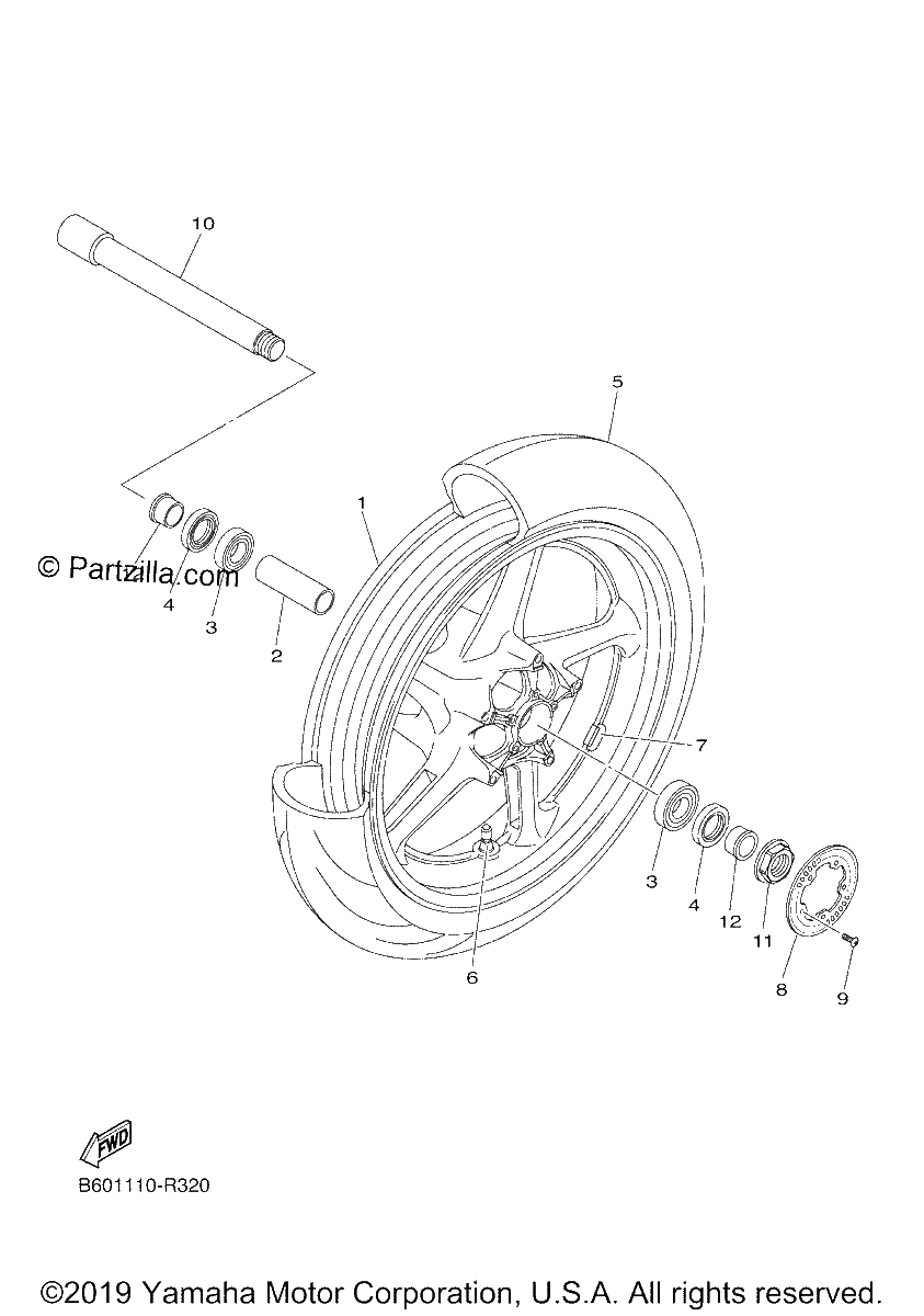 Diagrama de FRONT WHEEL