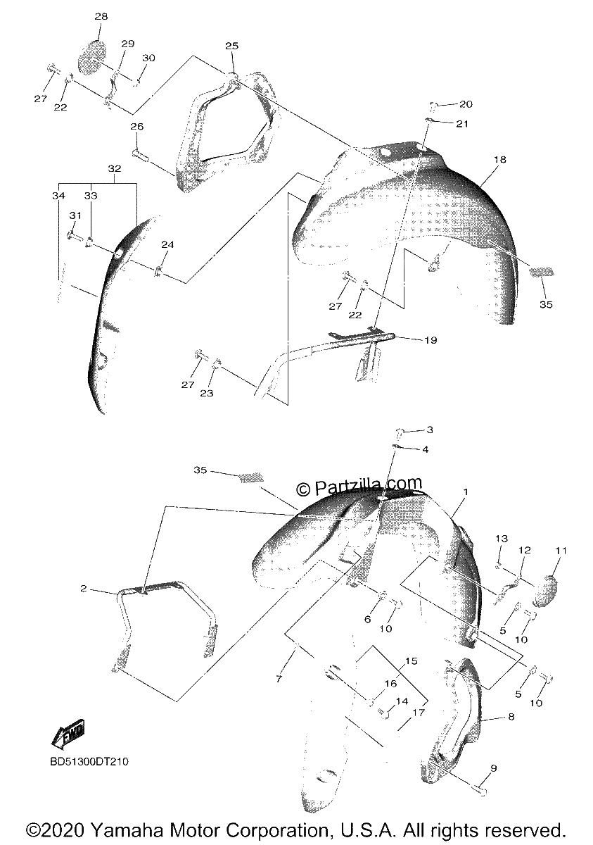 Diagrama de FRONT FENDER
