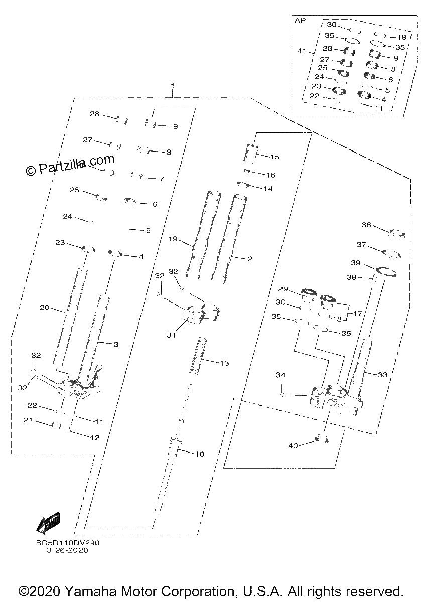 Diagrama de FRONT FORK 2