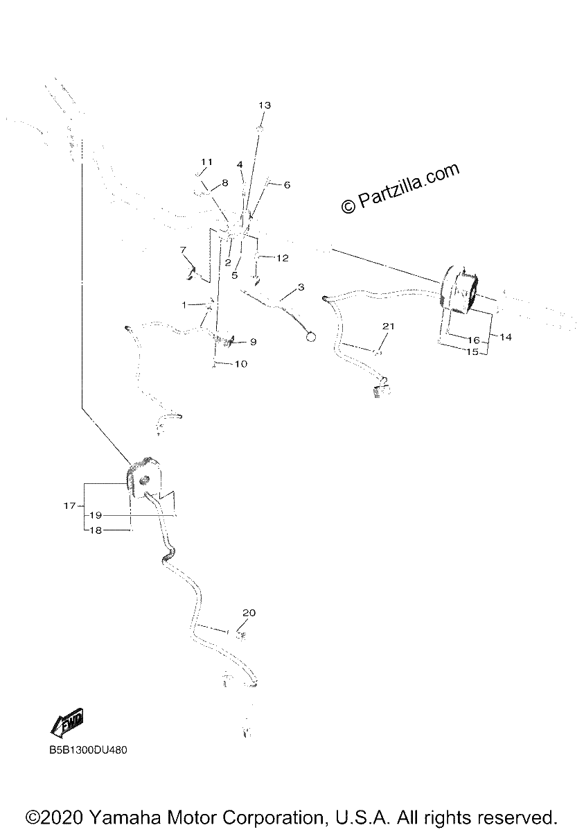 Diagrama de HANDLE SWITCH LEVER