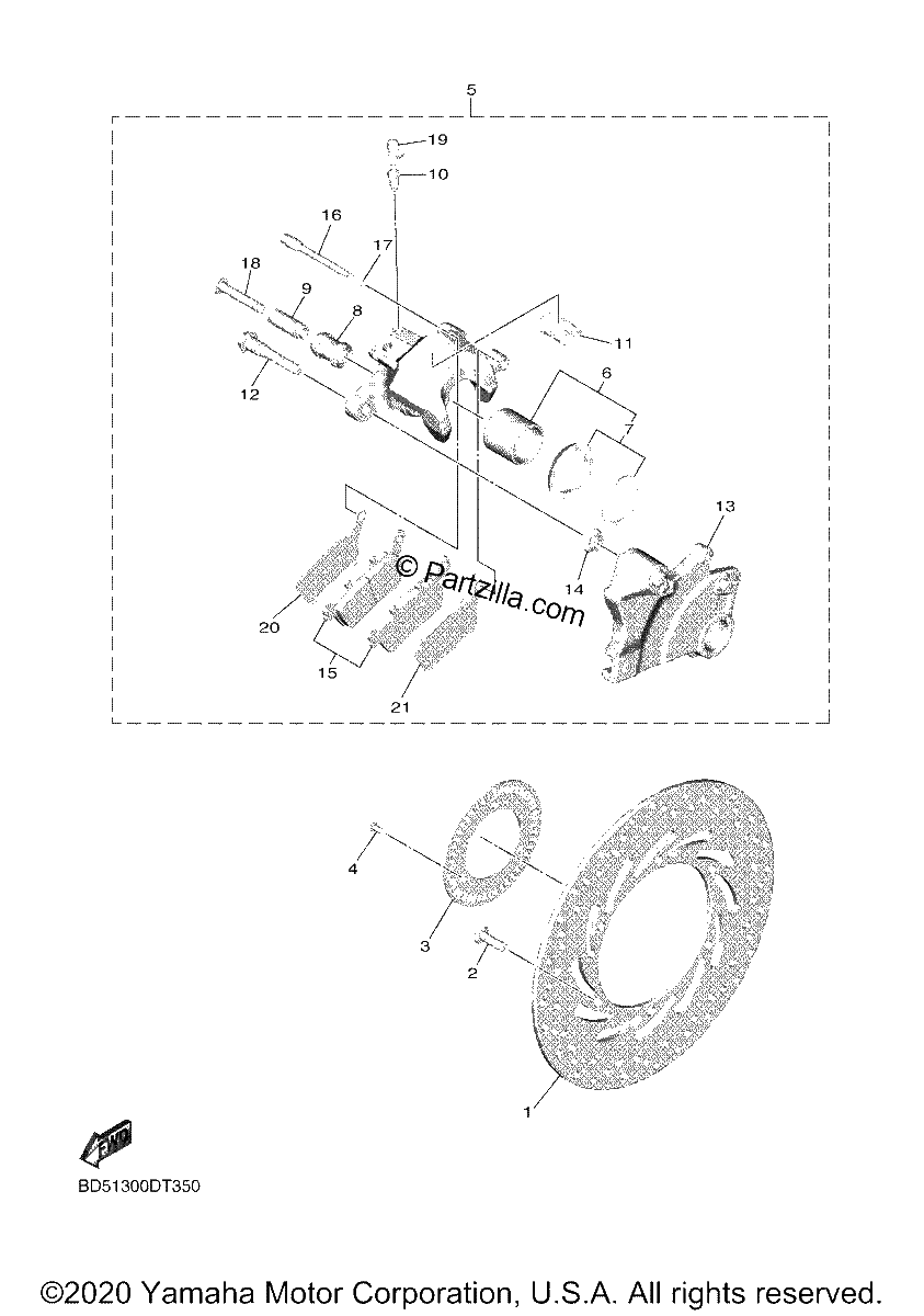 Diagrama de REAR BRAKE CALIPER