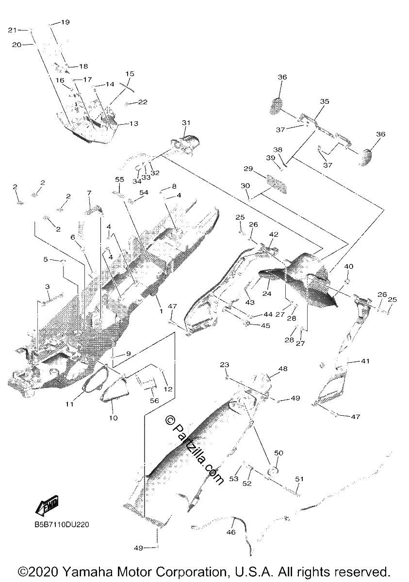 Diagrama de REAR FENDER