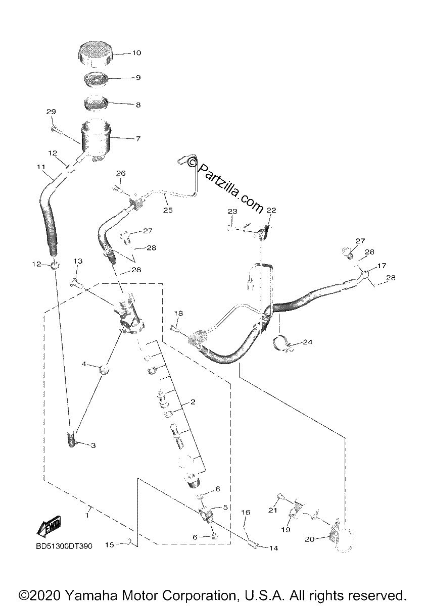 Diagrama de REAR MASTER CYLINDER