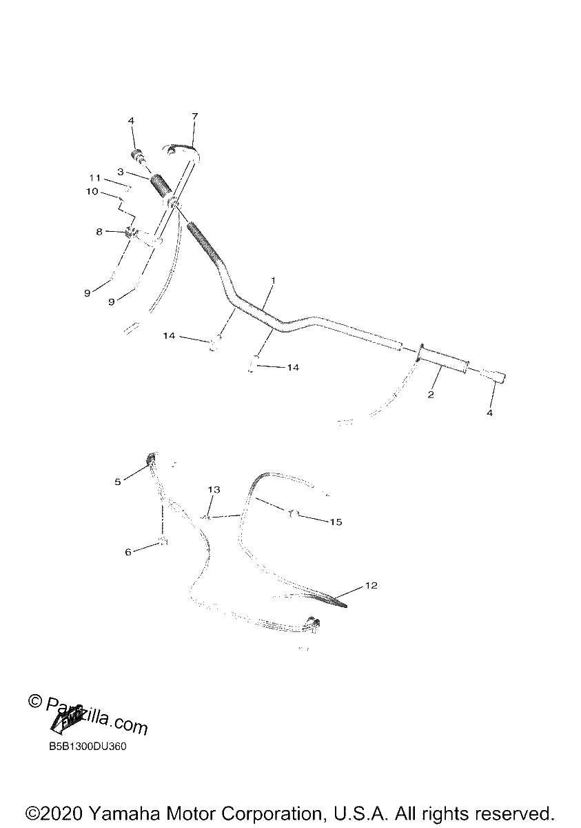 Diagrama de STEERING HANDLE CABLE
