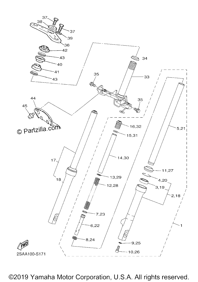 Diagrama de FRONT FORK