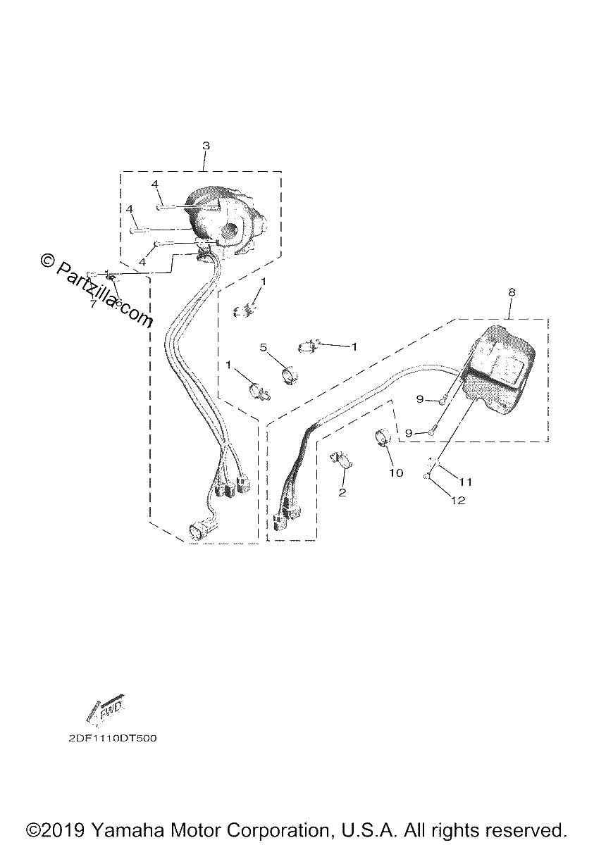 Diagrama de HANDLE SWITCH LEVER
