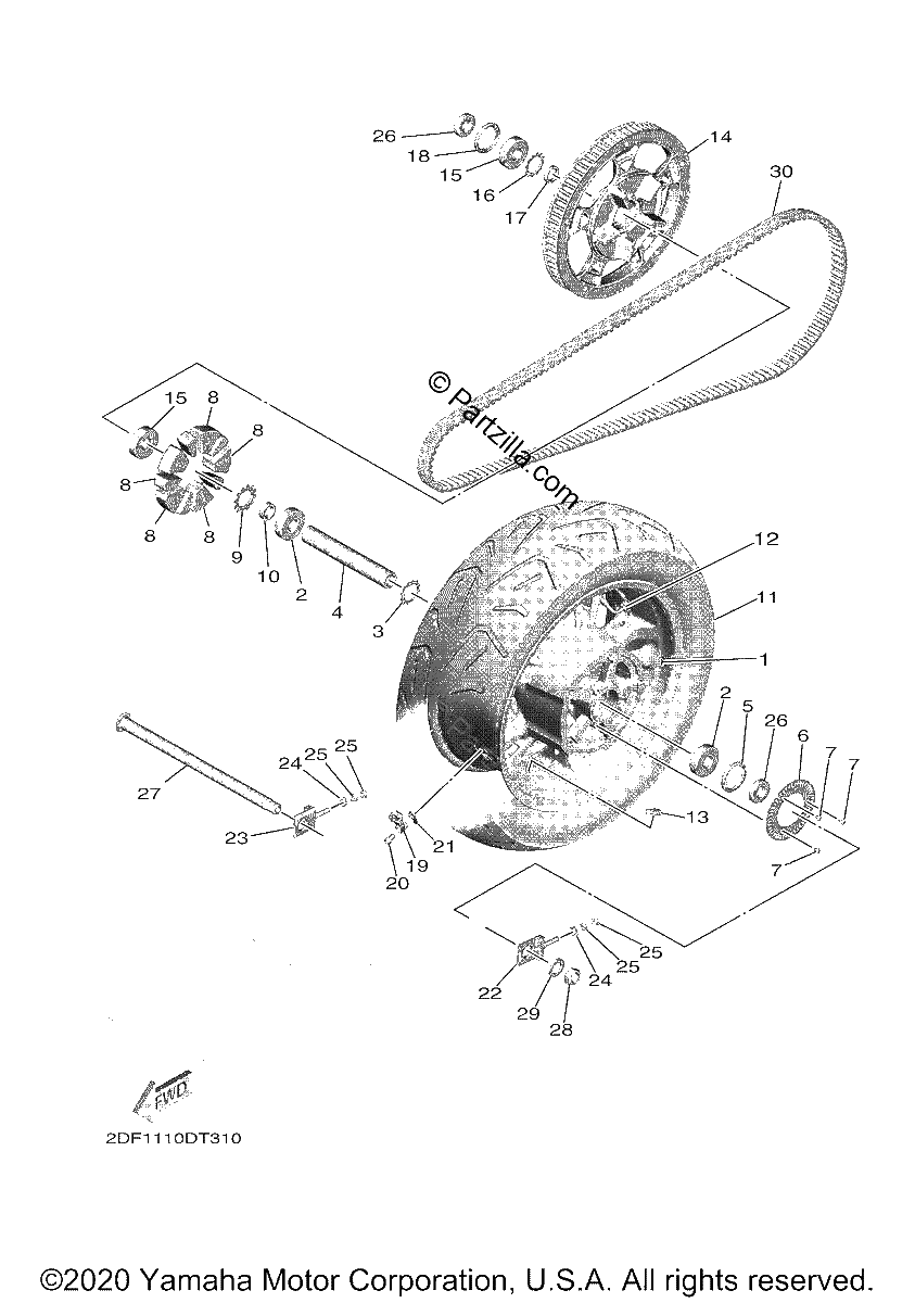Diagrama de REAR WHEEL