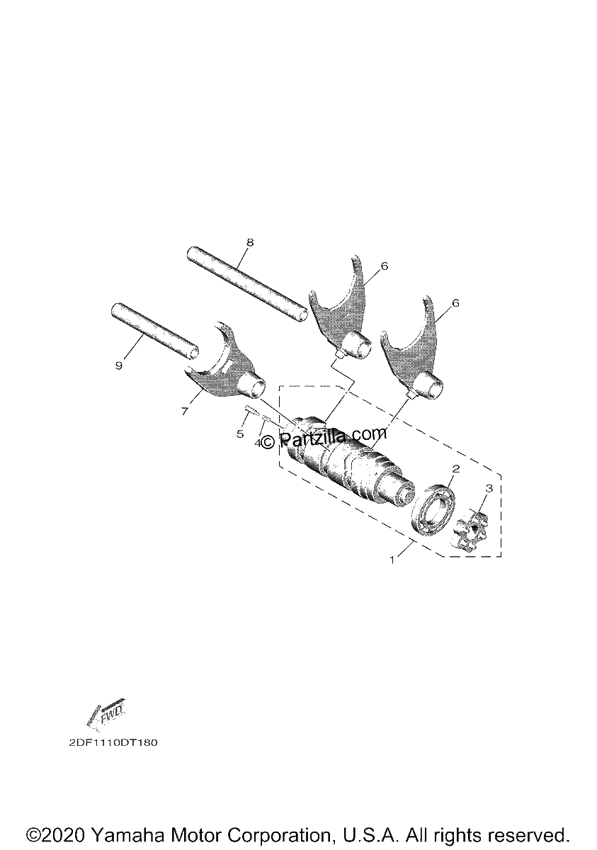 Diagrama de SHIFT CAM FORK